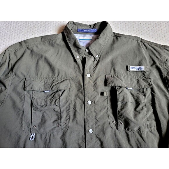 EUC Columbia PFG Bahama II Fishing Shirt GRAY Vented Outdoor UPF Long Sleeve, L - Picture 2 of 10